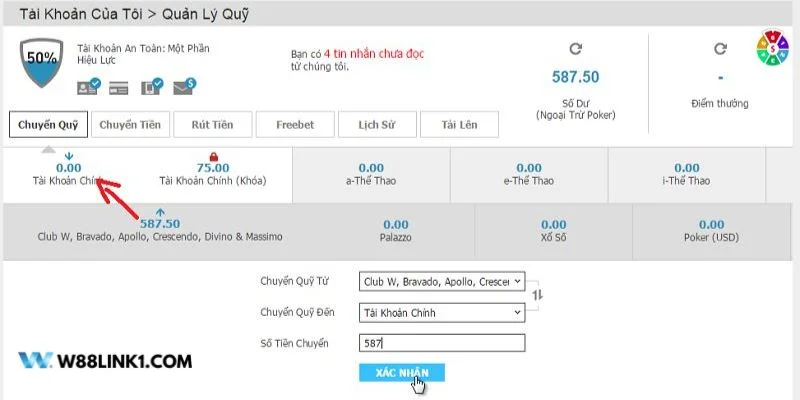 Nạp tiền tại nhà cái W88 rát nhanh gọn và dễ dàng.